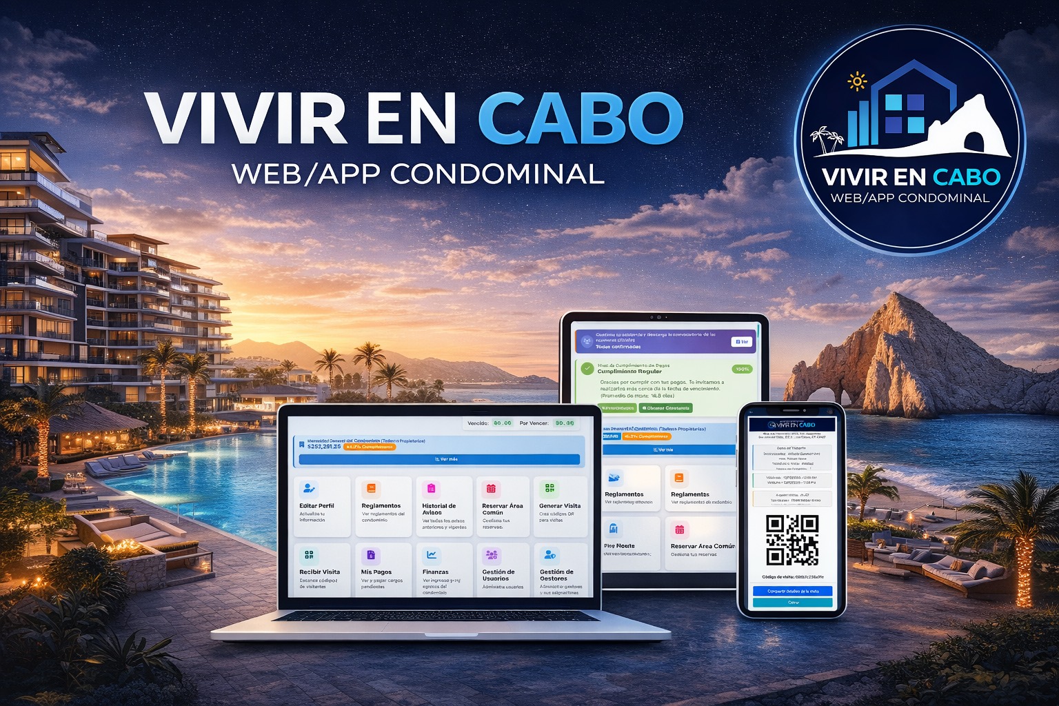 Vivir en Cabo — solución digital para condominios
